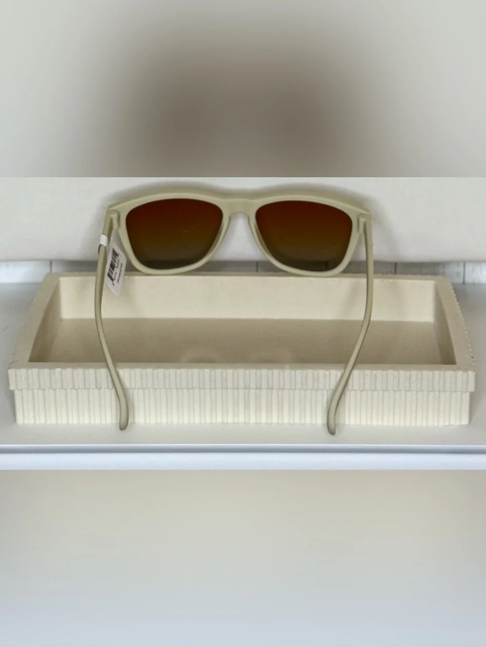 goodr Toasted Marshmallow Magic OG Polarized Sunglasses Beige Orange Gradient